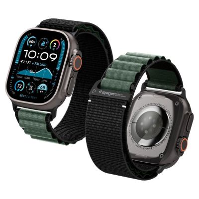 Armband Spigen WBF1 Armband für Apple Watch 44 / 45 / 46 / 49 mm - Schwarz und Grün