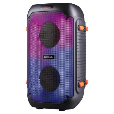 Defender BOOMER 25 Bluetooth-Lautsprecher 25 W MP3/FM/SD/USB/AUX/TWS/LCD/RGB/MIC, Equalizer, Fernbedienung, Mikrofon, KARAOKE, schwarz