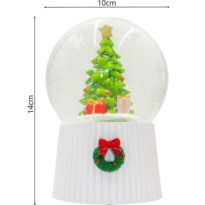 9. 147-mm-LED-Schneekugel mit spielendem Weihnachtsbaum