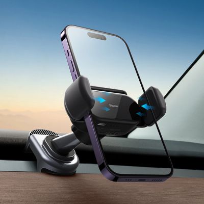 9. Elektroautohalterung mit Solarpanel für Tesla Model 3 / Y Baseus T-Space - Schwarz