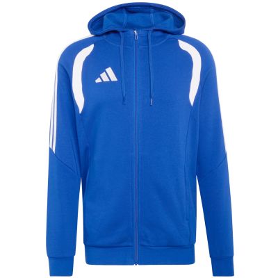 2. adidas Tiro 26 League Sweatshirt-Kapuzenpullover mit durchgehendem Reißverschluss für Herren, Blau, KF9105