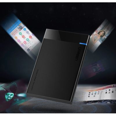 19. Ugreen Schacht für HDD SSD Festplattengehäuse 2,5'' SATA USB 3.2 Gen 1 (5 Gbps) Micro USB SuperSpeed + 0,5 m Kabel schwarz (US221 30848)