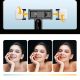 17. Selfie-Stick WC13YDS Teleskopstativ 1,3 m mit Doppellampe und Telefonhalter – Schwarz