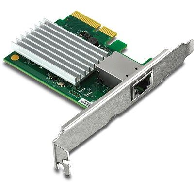 Trendnet TEG-10GECTX Netzwerkkarte, intern, kabelgebunden, PCI Express, Ethernet, 10000 Mbit/s, Grün, Grau