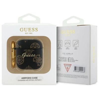 3. Guess GUA2PG4GPK AirPods 1/2-Abdeckung schwarz/schwarz 4G-Haken
