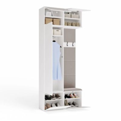 9. Garderobe HAGA II 1SZ1W Weiß