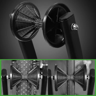 8. Rockbros T30 Klapp-Fahrradständer für Vorder- oder Hinterrad, kompatibel mit 24-27,5 Zoll und 700C-Rädern – Schwarz