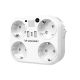 Wozinsky WRS-2B 4x AC 2x USB-A 2x USB-C 4000 W Netzwerk-Splitter mit Lampe – Weiß
