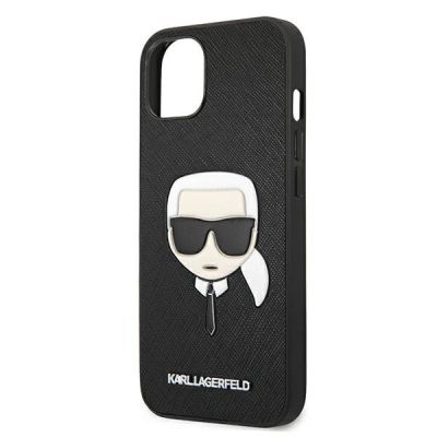 6. Karl Lagerfeld KLHCP13SSAKHBK iPhone 13 mini 5,4" czarny/black hardcase Saffiano Ikonik Karl's Head