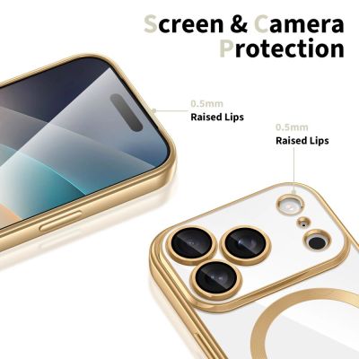 3. Tech-Protect MagFlex MagSafe Case für iPhone 17 Pro Max - Transparent Gold