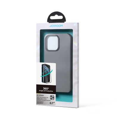 5. Joyroom 360 Full Case Cover für iPhone 13 Pro Max Back & Front Cover + Tempered Glass Grey (JR-BP928 Anlauffarben)