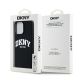 8. DKNY Liquid Silicone MagSafe iPhone 13 Pro Max Hülle mit weißem Logo-Aufdruck – Schwarz