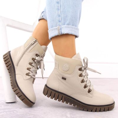 36. Wasserdichte Damen-Trekkingstiefeletten in Beige Rieker Y3433-60