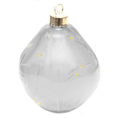 3. Glastropfen-Matrixkugel, 2 Stück, LED, 12 cm, Anthrazit