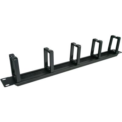 Alantec-1U 19" Kabelorganizer mit Bürstendurchführung, 5 Kunststoffhalter