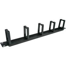 Alantec-1U 19" Kabelorganizer mit Bürstendurchführung, 5 Kunststoffhalter