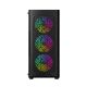 3. GEMBIRD FORNAX 400X MIDI-TOWER-CASE (2x USB 3.0, 1x USB 2.0, HD-Audio, Seitenwand aus Glas, ARGB-Hintergrundbeleuchtung) SCHWARZ