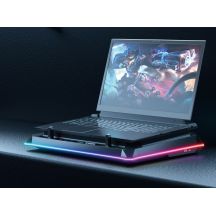 CONCEPTRONIC USB-C Laptop-Kühlpad + Handyhalter, RGB, 12V