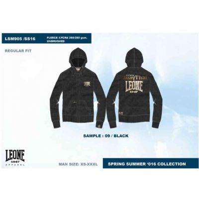 5. Herren Sweatshirt LEONE LSM905/S16 schwarz XXL