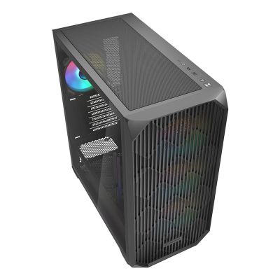 3. Sharkoon AK3 RGB Computergehäuse, schwarzes gehärtetes Glas