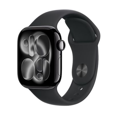 3. Apple Watch Series 11 (2025) GPS 42 mm Gehäuse aus Aluminium in Jet Black mit Sportarmband S/M