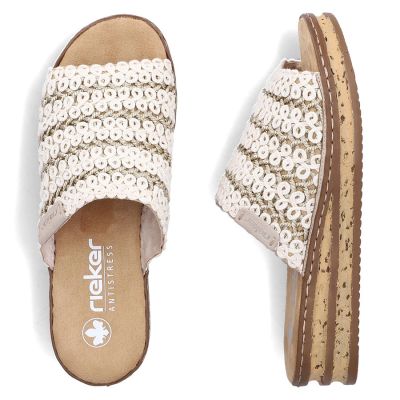 12. Beige Keilsandalen für Damen Rieker 629X8-60