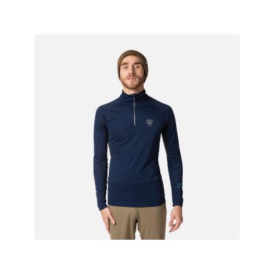 4. Rossignol Poursuite Marineblaues T-Shirt mit 1/2-Reißverschluss