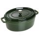 Ovaler gusseiserner Topf Staub – Grün, 5,5 l