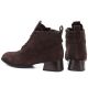5. Damen-Ankle-Boots aus Leder mit hohem Absatz, Wildleder, dunkelbraun, Vinceza FIO27-67036