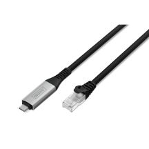 Digitus USB-C - RJ45 Ethernet-Kabel, 1 Gbit/s, 15 m