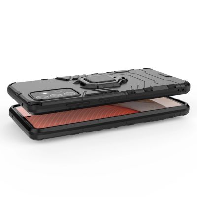 3. Ring Armor robuste Kickstand TPU/PC Panzer Handyhülle Hard Case für Samsung Galaxy A72 4G schwarz