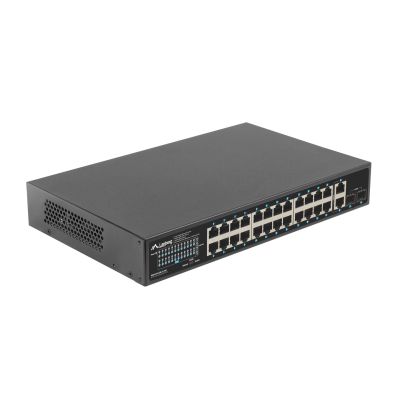 17. LANBERG Switch PoE Rack 19" 24x 1GB PoE+/2x GB/2x SFP 360W RSGE-24P-2GE-2S-360