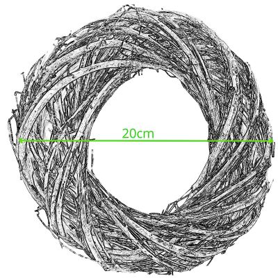 5. DEKORATIVER KRANZ 20 CM WEISS