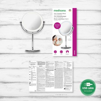 5. Medisana 2-in-1 Stand-Kosmetikspiegel CM 844 (7-fache Vergrößerung)