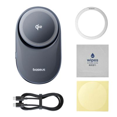 7. Baseus PrimeTrip VC1 Pro Magnethalterung mit Qi2-Induktionsladegerät für Lüftungsschlitze – Schwarz