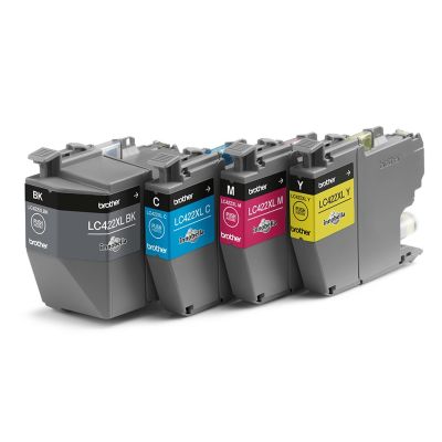 2. Brother LC-422XLVAL Tintenpatronen, 4 Stück, Original Schwarz, Cyan, Magenta, Gelb