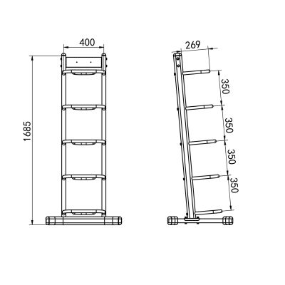 4. STR42 POWER BAGS GEWERBLICHER HMS STUHLSACKSTÄNDER