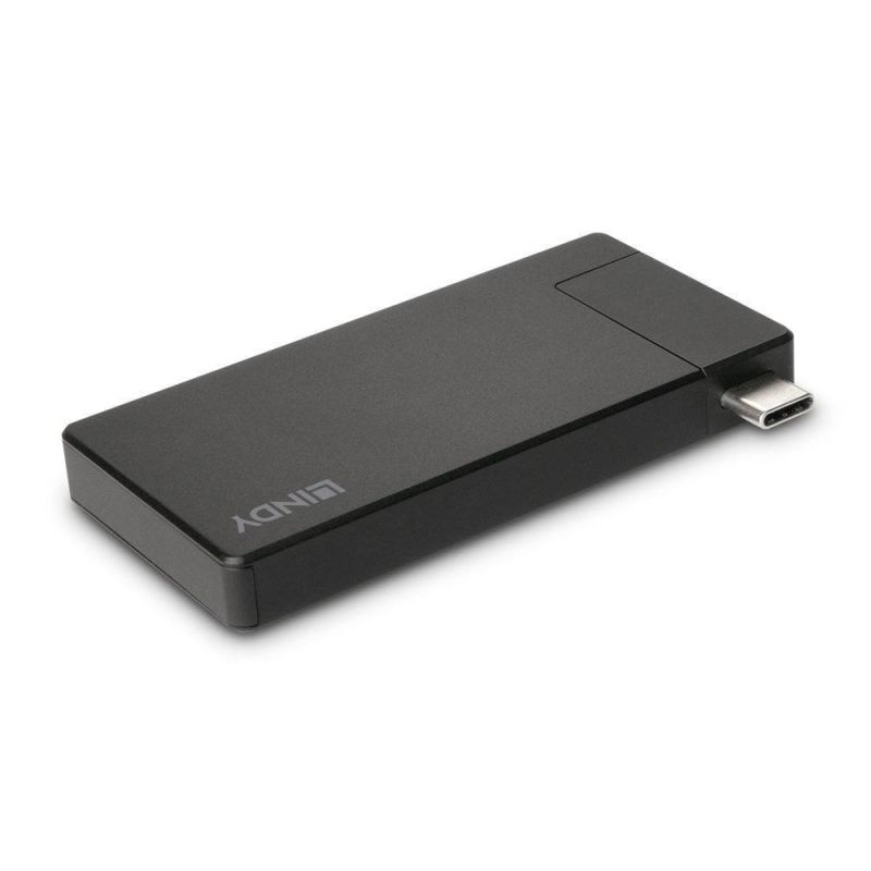 7. Lindy 43336 Dockingstation, kabelgebunden, USB 3.2 Gen 1 (3.1 Gen 1), Typ-C, Schwarz
