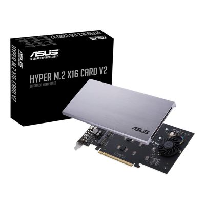 3. ASUS Hyper M.2 PCIe 3.0 x16 Controller, 4x M.2 NVMe (2242/2260/2280/22110) Gen 3