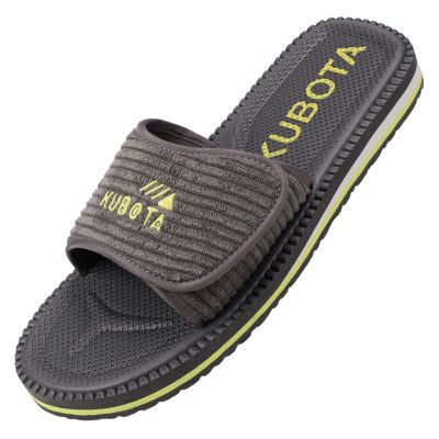 Kubota Flip-Flops aus Cord mit Klettverschluss, Graphit KUBKRZ-AW23-02-28