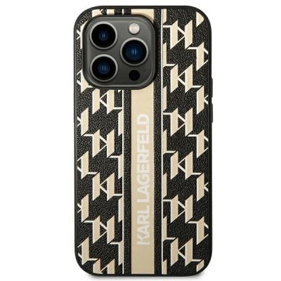 3. Karl Lagerfeld KLHCP14XPGKLSKW iPhone 14 Pro Max 6,7" Hardcase braun / braun Monogram Stripe
