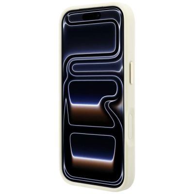 5. Guess Ring Stand 360 Grained Classic Logo MagSafe Hülle für iPhone 18 Pro Max / 17 Pro Max - beige