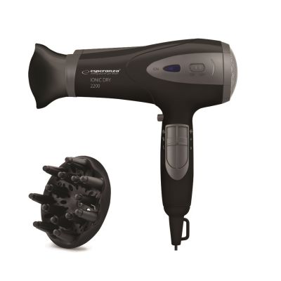 3. Esperanza Ionic Vivien EBH005K Haartrockner (2200W; schwarz)