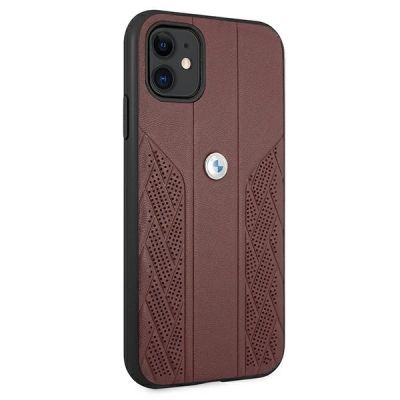 4. BMW Curve Perforate Lederhülle für iPhone 11 / Xr – Rot
