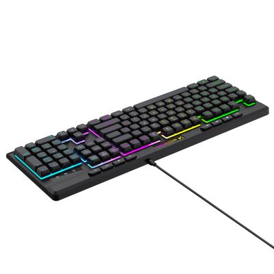 7. Wozinsky WKG-1044 Kabelgebundene Gaming-Tastatur mit Hintergrundbeleuchtung und Membrantastatur – Schwarz