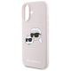 6. Karl Lagerfeld Silikon Nauble Heads Print MagSafe Case für iPhone 16 - Pink