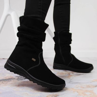 37. RIEKER W RKR130 isolierte Lederstiefeletten