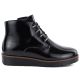 2. Schwarze Keilstiefeletten aus Lackleder für Damen von Potocki (Z25-JE19360)