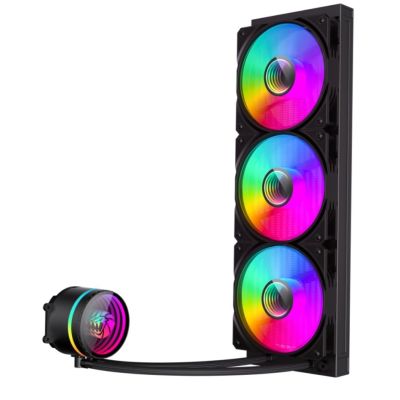4. GameMax ICEBURG 360 INFINITY BK Computer-Kühlsystem Prozessor All-in-One Flüssigkeitskühler 12 cm Schwarz 1 Stück.