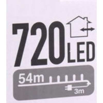 20. Lichterkette für den Weihnachtsbaum, 720 LEDs, kaltweiß